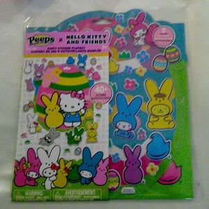 6 Peeps Hello Kitty and Friends Puffy Sticker Playsets